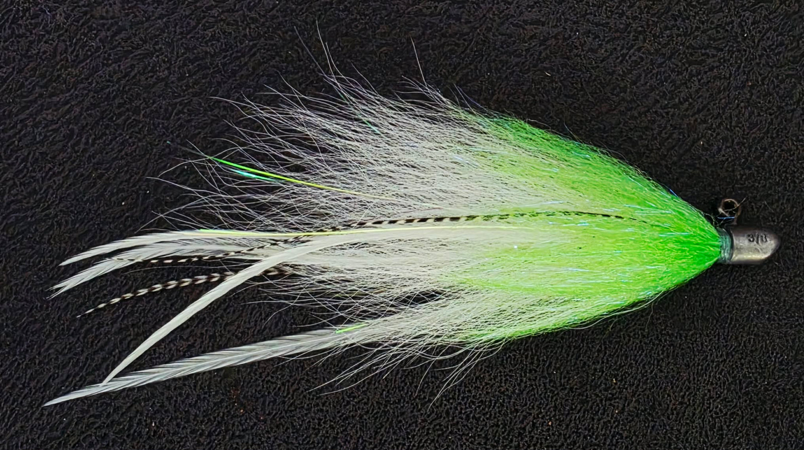 Fluro / White / Black Jig Fly