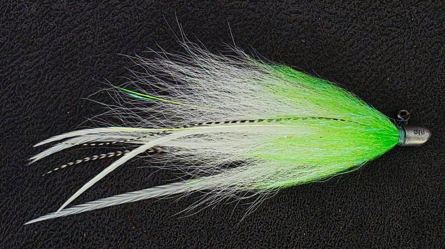 Fluro / White / Black Jig Fly