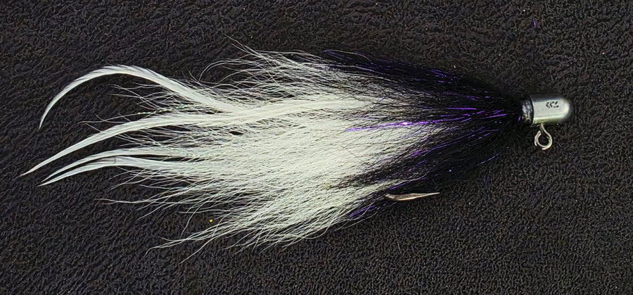 Purple / Black / White Jig Fly